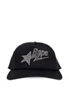 A Bathing Ape Star-embellishment Baseball Cap In Black