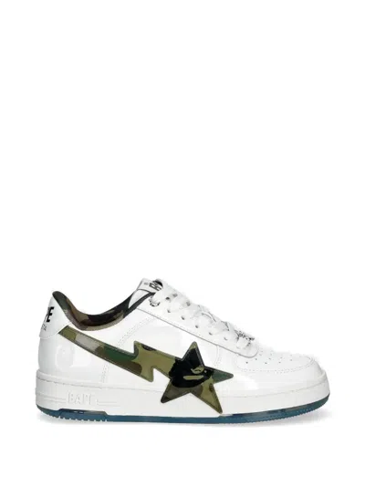 A Bathing Ape Star-embellishment Sneakers In White