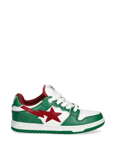 A Bathing Ape Star-embellishment Sneakers In White