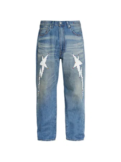 A Bathing Ape Star-motif Jeans In Blue