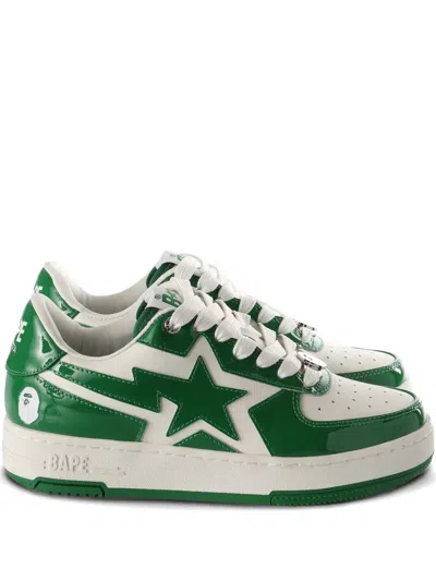 A Bathing Ape Star Motif Sneakers In White