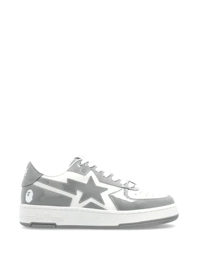 A Bathing Ape Star Panelled Sneakers In White