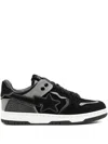 A Bathing Ape Star-patch Lace-up Trainer In Black