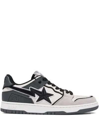 A Bathing Ape Star-patch Sneakers In White