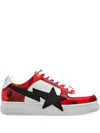A Bathing Ape Star-patch Sneakers In Red