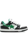 A Bathing Ape Star-patch Sneakers In White
