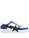 A Bathing Ape Sta Logo-patch Low-top Sneakers In Blue