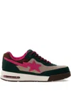 A Bathing Ape Star-patch Suede Sneakers In Pink