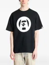 A Bathing Ape Stencil Circle Ape-face T-shirt In Black