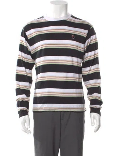 Pre-owned A Bathing Ape Stripe Striped Henley In Black