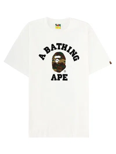 A Bathing Ape Stylish Cotton T-shirt For Men - Ss26 Collection In Animal Print