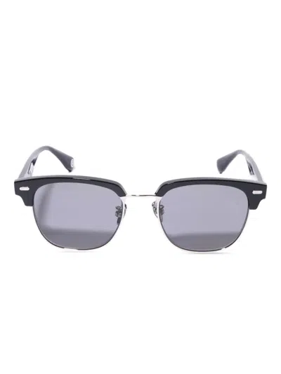 A Bathing Ape Temple-detail Square Sunglasses In Black