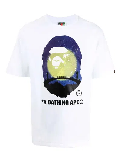 A Bathing Ape The Star Festival Ape Head T-shirt In Blue