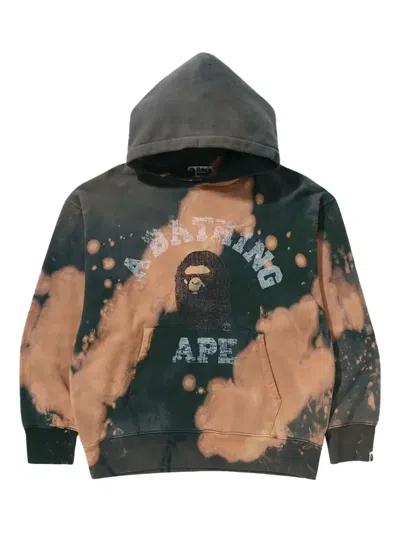 A Bathing Ape Tie Dye College Hoodie In Neutral