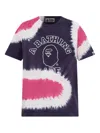 A Bathing Ape Tie-dye Logo T-shirt In Multi