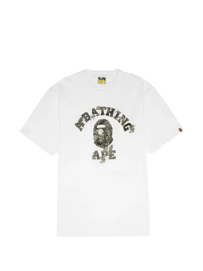 A Bathing Ape Ape Head Camouflage-print T-shirt In White
