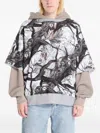 A Bathing Ape Tree Edge Camo Layered Hoodie In Black