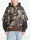A Bathing Ape Tree Edge Camo Layered Hoodie In Brown