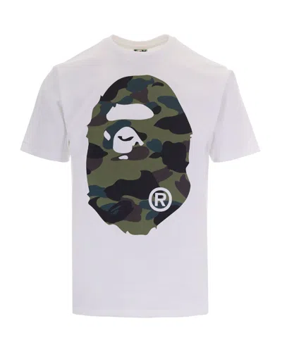 A Bathing Ape T-shirt 1st Camo Big Ape Head In White