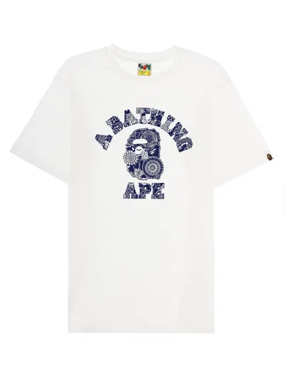 A Bathing Ape T-shirt "japanese Art" In Neutral