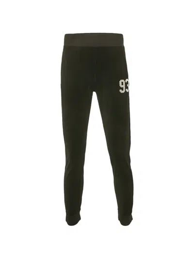 Pre-owned A Bathing Ape Velvet 93 Appliqué Track Pants In Black