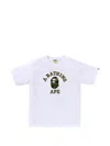 A Bathing Ape 카무플라주 프린트 티셔츠 In White