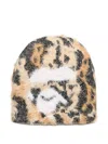 A Bathing Ape Wild Leopard-pattern Beanie Hat In Neutral