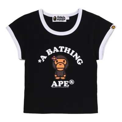 A Bathing Ape (wmns)  Baby Lisa College Cropped T-shirt 'black'