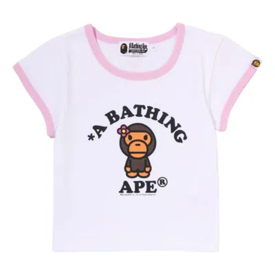 A Bathing Ape (wmns)  Baby Lisa College Cropped T-shirt 'white'