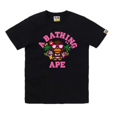 A Bathing Ape Kids' (wmns)  Lisa College Summer T-shirt 'black'