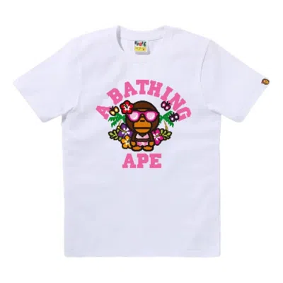A Bathing Ape Kids' (wmns)  Lisa College Summer T-shirt 'white'