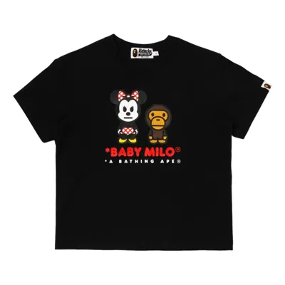 A Bathing Ape (wmns)  X Disney Minnie Mouse Baby Milo Relaxed Mini T-shirt 'black'