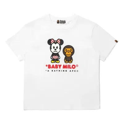A Bathing Ape (wmns)  X Disney Minnie Mouse Baby Milo Relaxed Mini T-shirt 'white'