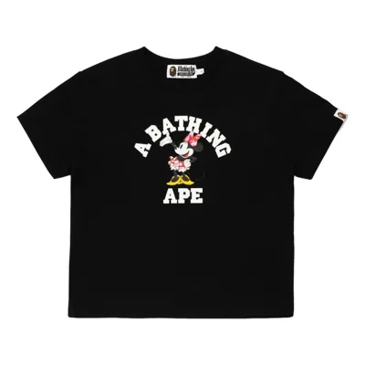 A Bathing Ape (wmns)  X Disney Minnie Mouse College Relaxed Mini T-shirt 'black'