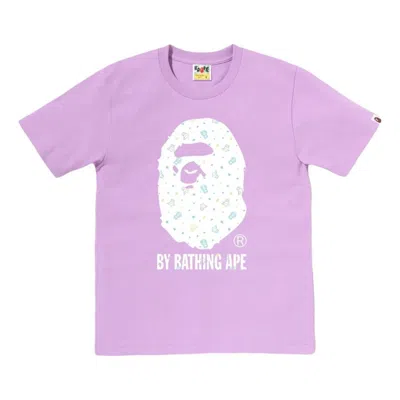 A Bathing Ape (wmns)  X Lisa Milo Sta Pattern T-shirt 'pink' In Purple