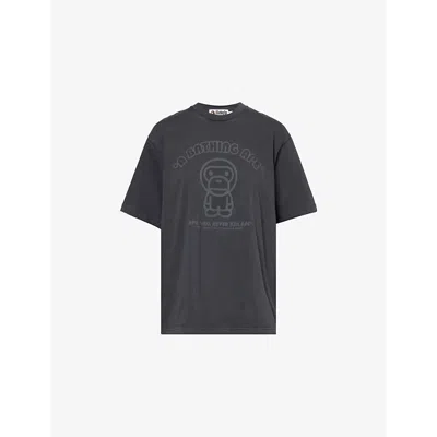 A Bathing Ape Womens Black Baby Milo Relaxed-fit Cotton-jersey T-shirt