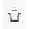A Bathing Ape Womens Black Spray Logo Cotton-jersey T-shirt In White