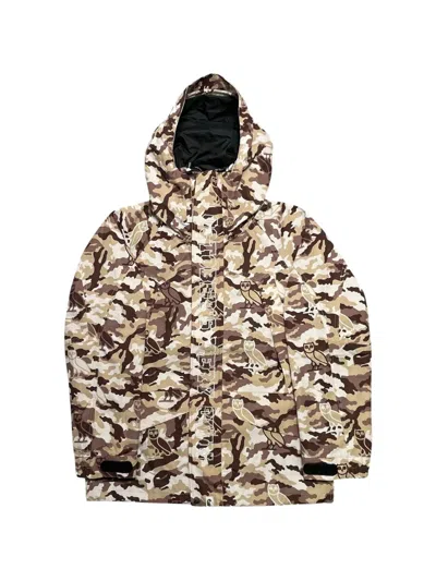 A Bathing Ape Woodland Camo Ovo Jacket In Neutral