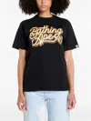 A Bathing Ape X  Script Logo Tee T-shirt In Black
