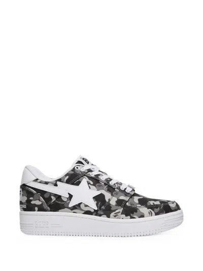 A Bathing Ape X Comme Des Garçons Camouflage-print Sneakers In Multi
