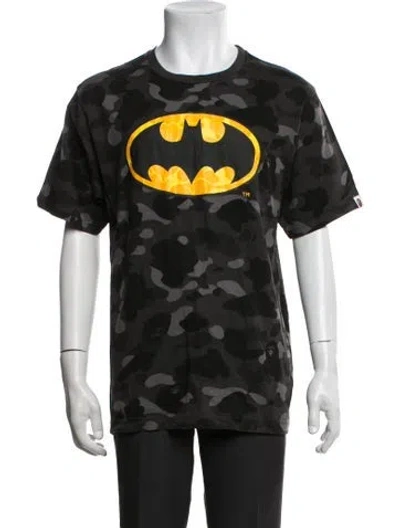 Pre-owned A Bathing Ape X Dc Batman Camouflage Print T-shirt In Grey