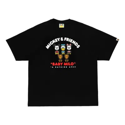 A Bathing Ape X Disney Mickey & Friends Baby Milo Relaxed Fit T-shirt 'black'