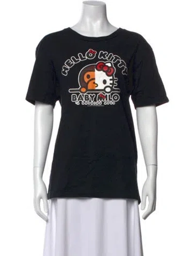 Pre-owned A Bathing Ape X Hello Kitty Graphic Print T-shirt In Black