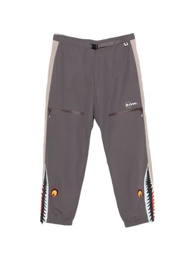 A Bathing Ape X Kazuki Kuraishi Elasticated-cuffs Track Pants In Gray
