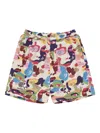 A Bathing Ape X Kidsuper Camouflage-print Track Shorts In Multi