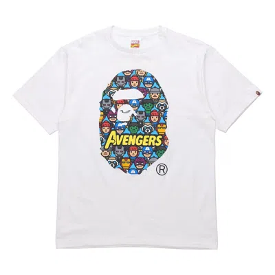 A Bathing Ape X Marvel Avengers Ape Head T-shirt 'white'