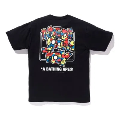 A Bathing Ape X Medicom Toy Camo Logo Tee 'black'