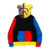 A Bathing Ape X Medicom Toy Shark Camo Full Zip Hoodie 'multicolor'