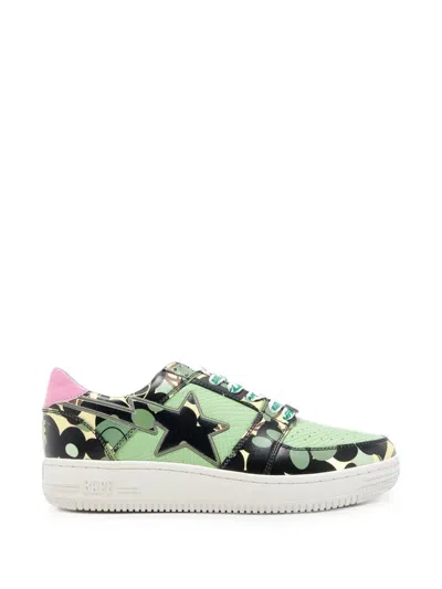 A Bathing Ape X Mo' Wax X Unkle Bapesta Low M2 Camo-print Sneakers In Multi