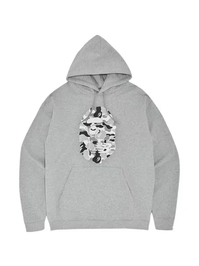 A Bathing Ape X New Balance Ape Head Logo-print Hoodie In Gray